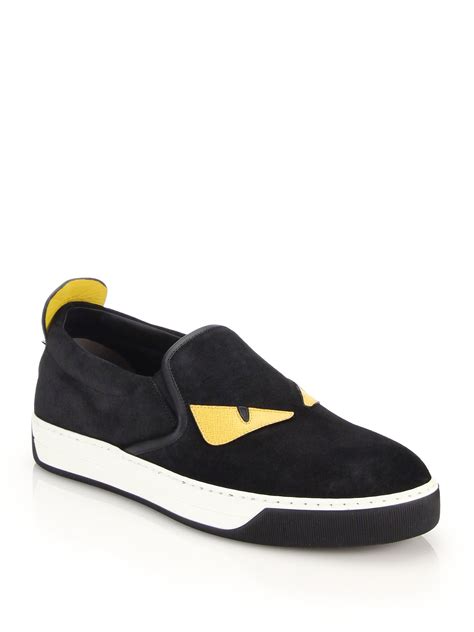 fendi black bug sneakers|Fendi monster slip on sneakers.